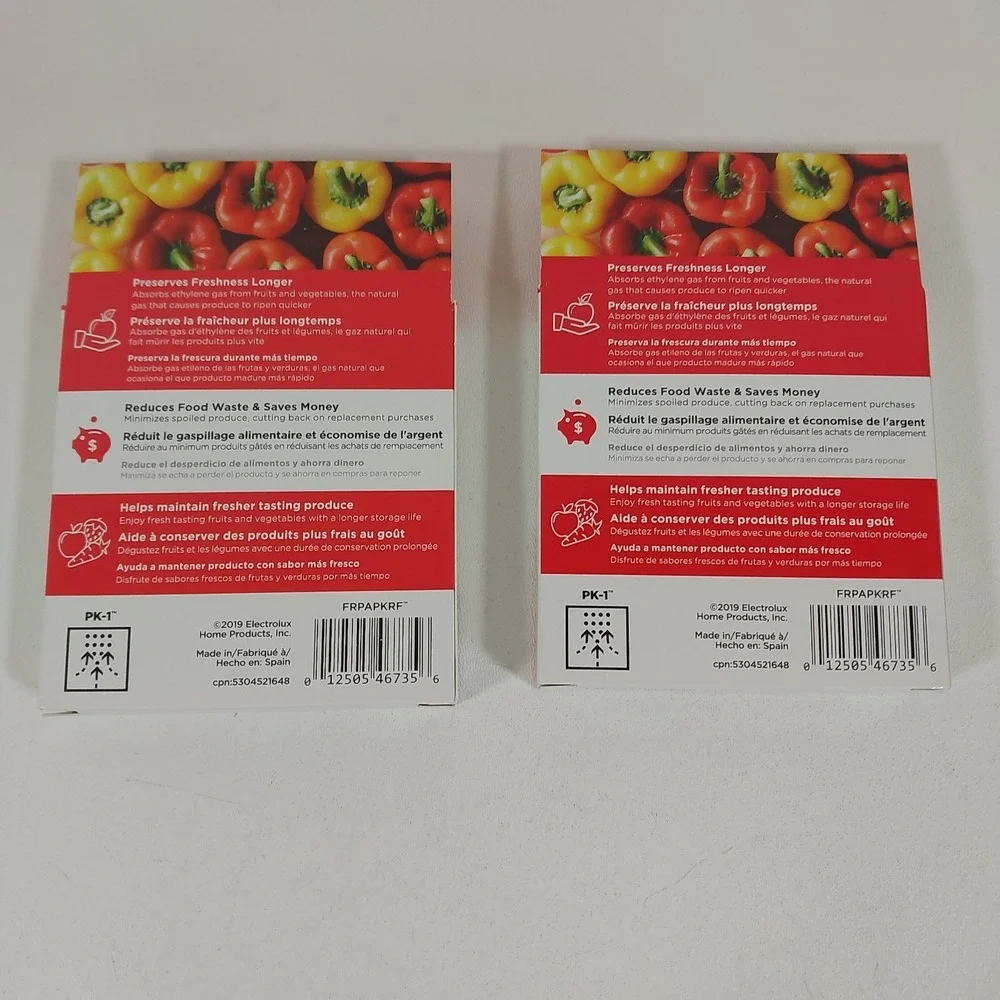 Lot Of 2 Frigidaire PureAir Produce Keeper Refill (1-Pack) PK-1